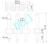 2P-24P Poles Printed Circuit Board Connector , Screw Terminal Block DL332J-XX-3.5/3.81