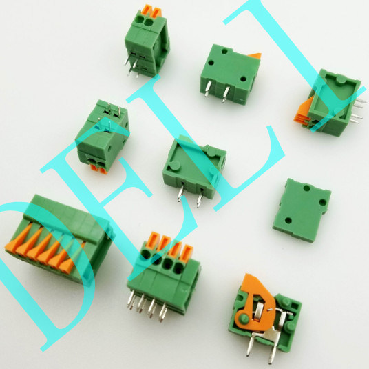 Good Quality Spring Cage Clamp 2.54mm Terminal Block Brand With UL CE