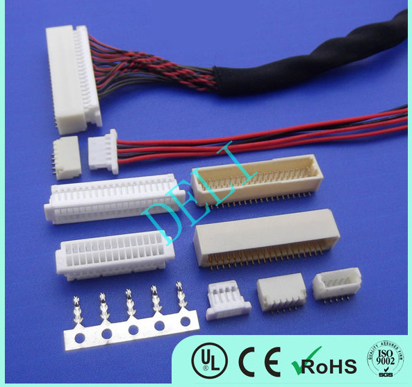DL1001HXX Printed Circuit Board Connector , SHD 1.0mm Wire To Board